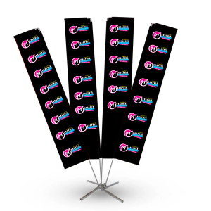 Telescopic Flag | 4 Flag Cluster - 3m x 4m